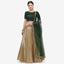 Gold And Green Indore Silk Lehenga Choli with Net Dupatta ClothsVilla