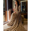 Load image into Gallery viewer, Gold Color Shimmer Party Wear Glitter Sequence Saree for Wedding ClothsVilla