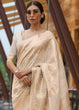 Load image into Gallery viewer, Tan Brown Zari Woven Silk Saree with Sequins work Clothsvilla