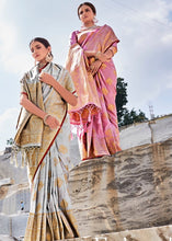 Load image into Gallery viewer, Pearl River Grey Woven Designer Silk Saree with Butti overall Clothsvilla