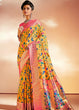 Load image into Gallery viewer, Saffron Yellow Woven Banarasi Paithani Silk Saree Clothsvilla