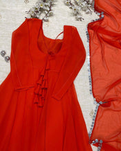 Load image into Gallery viewer, Good Looking Red Color Gown With Dupatta