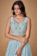 Load image into Gallery viewer, Powder Blue Thread Work Chiffon Silk Engagement Wear Lehenga Choli Clothsvilla