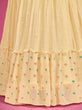 Load image into Gallery viewer, Yellow Pure Georgette Embroidered Gown Clothsvilla