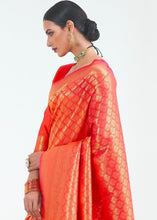 Load image into Gallery viewer, Ferrari Red Woven Kanjivaram Silk Saree : Limited Edition Clothsvilla