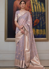 Load image into Gallery viewer, African Purple Banarasi-Chanderi Fusion Woven Silk Saree Clothsvilla