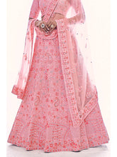 Load image into Gallery viewer, Pink Soft Net Embroidered Designer Lehenga Choli Clothsvilla