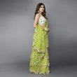 Load image into Gallery viewer, Green Ruffle Saree in Soft Net Fabrics with Embroidery Work ClothsVilla