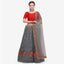 Grey And Red Lehenga Choli with Heavy Embroidery Work ClothsVilla