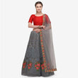 Load image into Gallery viewer, Grey And Red Lehenga Choli with Heavy Embroidery Work ClothsVilla
