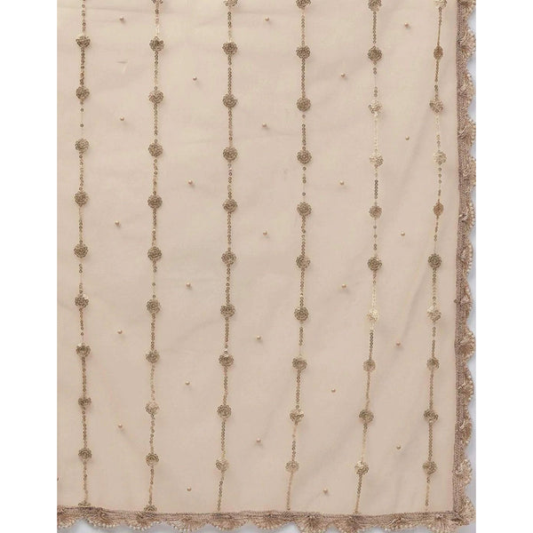 Peach color Net Lehenga with Heavy Embroidery, Zari and Thread work ClothsVilla