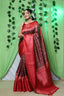 Gala Ikat Patola Printed Woven Saree Wine Magenta Clothsvilla
