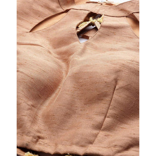 Peach color Net Lehenga with Heavy Embroidery, Zari and Thread work ClothsVilla