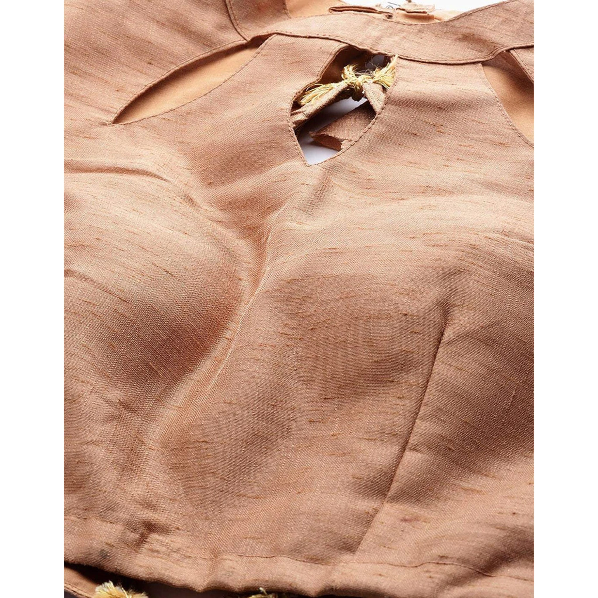 Peach color Net Lehenga with Heavy Embroidery, Zari and Thread work ClothsVilla