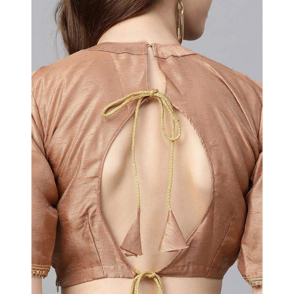 Peach color Net Lehenga with Heavy Embroidery, Zari and Thread work ClothsVilla