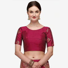 Load image into Gallery viewer, Maroon Color Banarasi Silk Lehenga Choli with Net Dupatta ClothsVilla