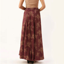 Load image into Gallery viewer, Maroon Color Cotton Skirt with Digital Print ClothsVilla