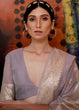 Load image into Gallery viewer, African Purple Banarasi-Chanderi Fusion Woven Silk Saree Clothsvilla