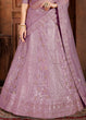 Load image into Gallery viewer, Lavender Purple Soft Net Lehenga Choli with Thread,Zari, Zarkan &amp; Pearl work Clothsvilla