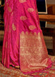 Load image into Gallery viewer, Ruby Pink Satin Woven Silk Saree with overall Golden Buti Clothsvilla