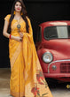Load image into Gallery viewer, Mustard Silk Saree with Golden Zari Border Clothsvilla