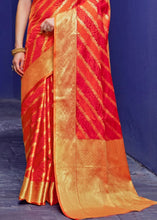 Load image into Gallery viewer, Ferrari Red Woven Patola Silk Saree Clothsvilla