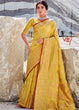 Load image into Gallery viewer, Medallion Yellow Woven Designer Silk Saree with Butti overall Clothsvilla