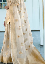 Load image into Gallery viewer, Ivory White Zari Woven Organza Silk Saree : Top Pick Clothsvilla