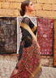 Load image into Gallery viewer, Sable Black Linen Silk Saree with Colorful Weaving work Clothsvilla