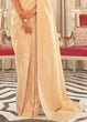 Load image into Gallery viewer, Parchment White &amp; Golden Zari Woven Kanjivaram Silk Saree with Tassels on Pallu Clothsvilla