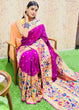 Load image into Gallery viewer, Magenta Purple Zari Woven Paithani Silk Saree Clothsvilla