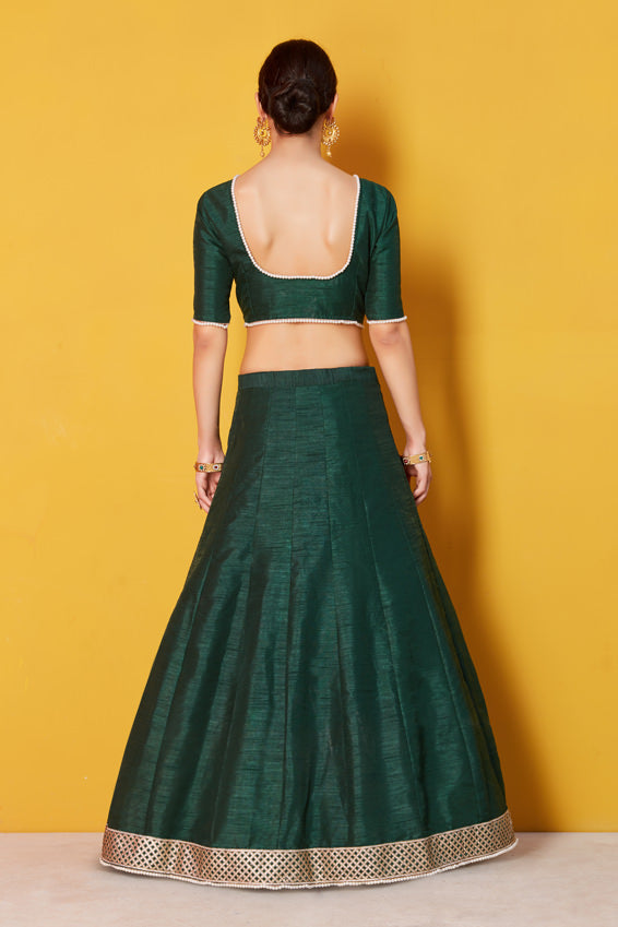 Green New Designer Lehenga Clothsvilla