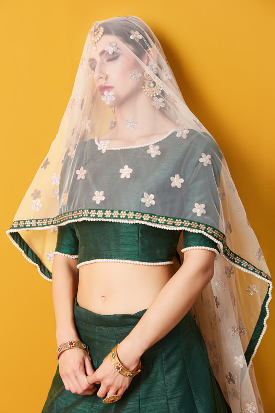 Green New Designer Lehenga Clothsvilla