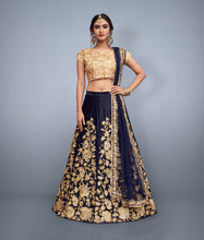 Load image into Gallery viewer, Navy Blue New Designer Lehenga Choli Clothsvilla