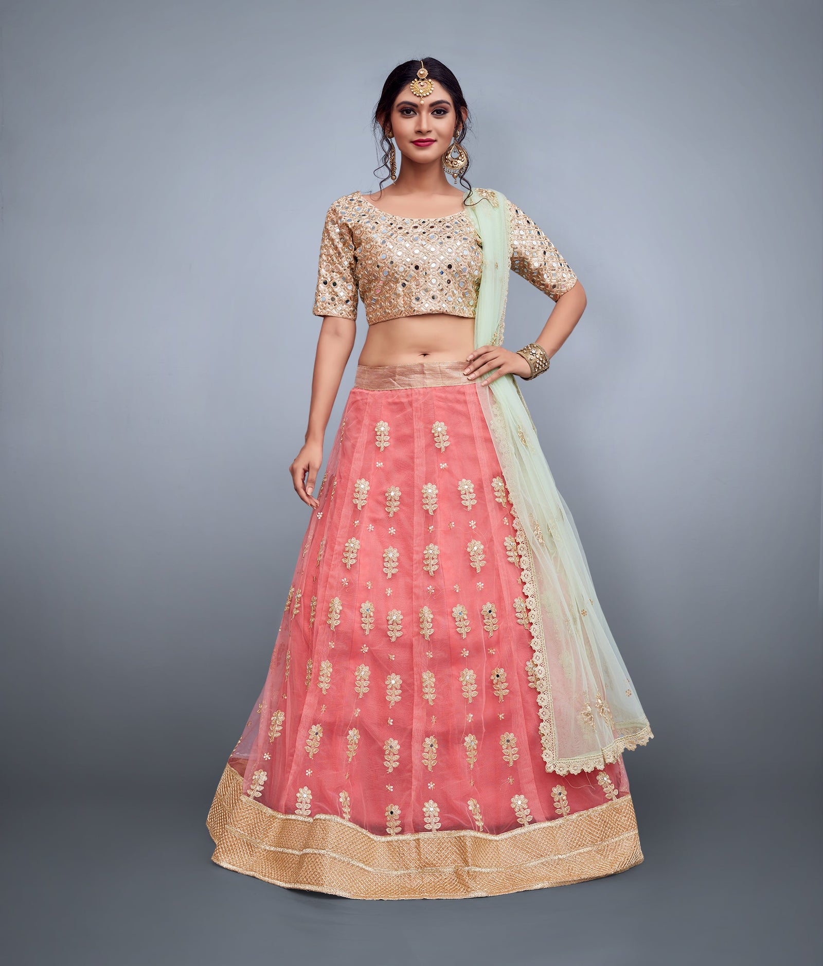 Pink New Designer Lehenga Clothsvilla