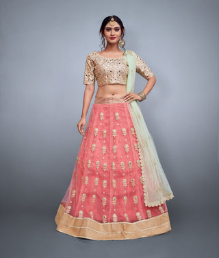 Pink New Designer Lehenga Clothsvilla