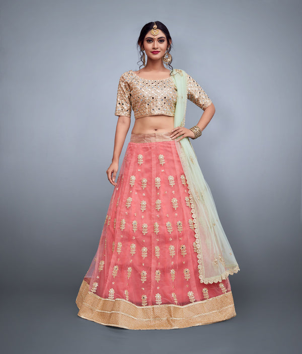 Pink New Designer Lehenga Clothsvilla
