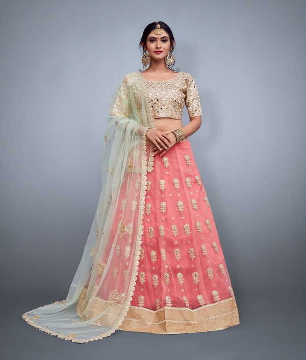 Pink New Designer Lehenga Clothsvilla