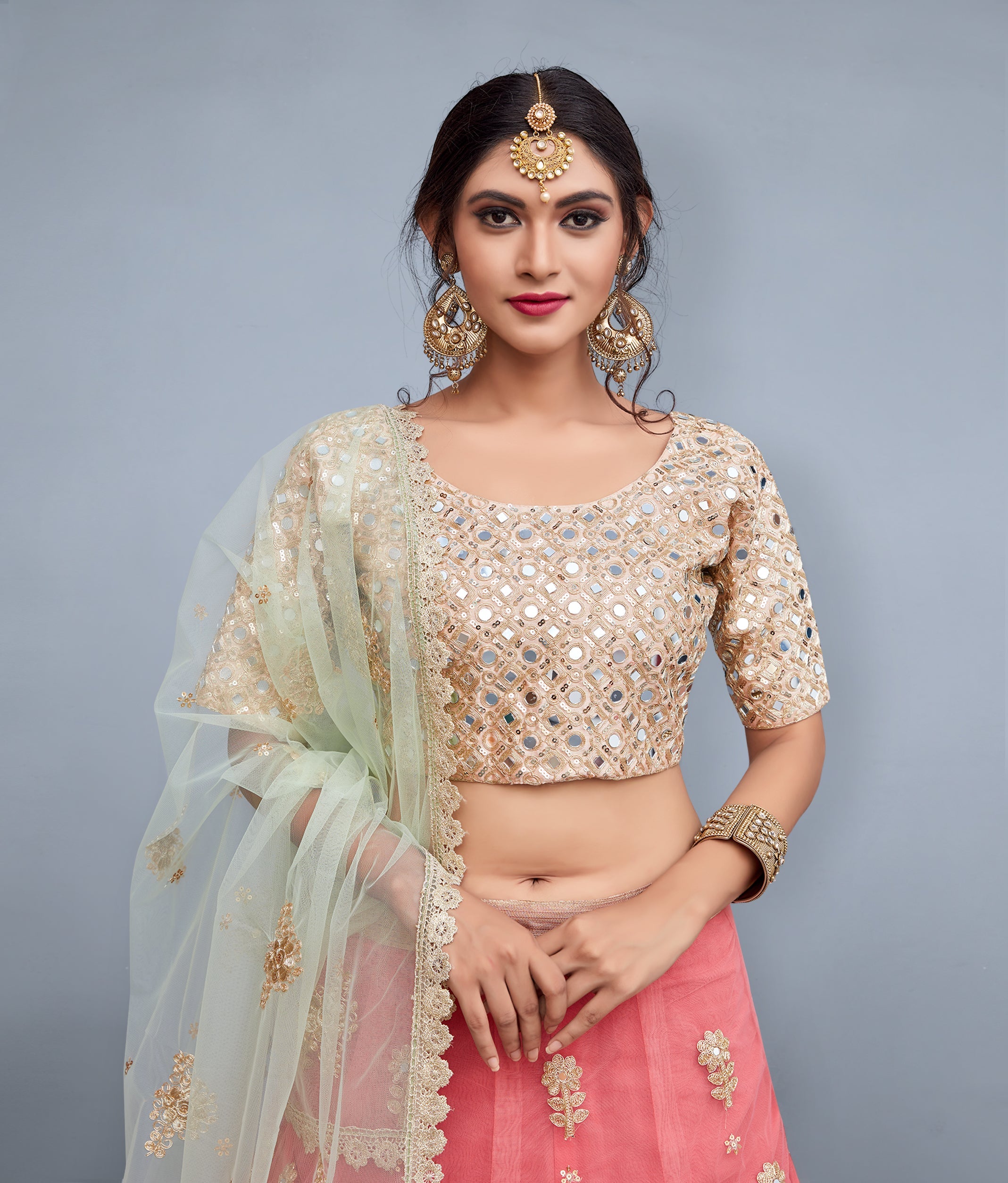 Pink New Designer Lehenga Clothsvilla
