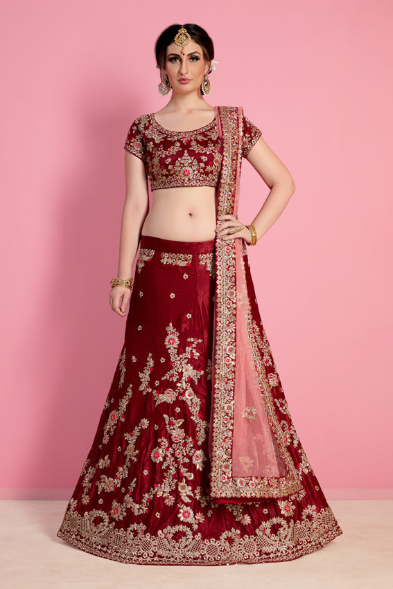 Maroon New Designer Lehenga Clothsvilla