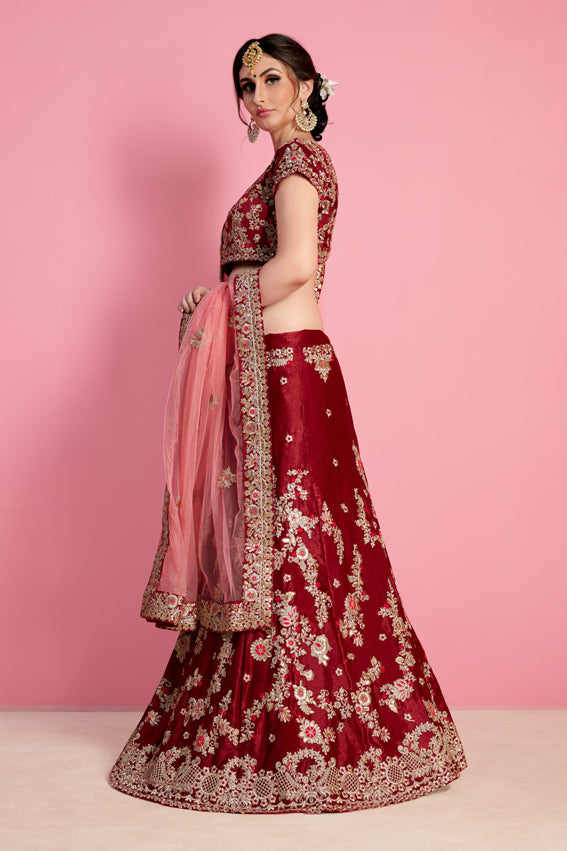 Maroon New Designer Lehenga Clothsvilla