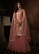 Load image into Gallery viewer, Peach Traditional Embroidered Gharara Suit Clothsvilla