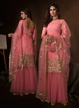 Load image into Gallery viewer, Pink Traditional Embroidered Gharara Suit Clothsvilla