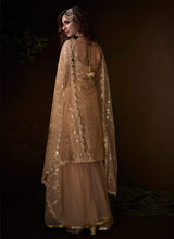 Load image into Gallery viewer, Beige Traditional Embroidered Gharara Suit Clothsvilla