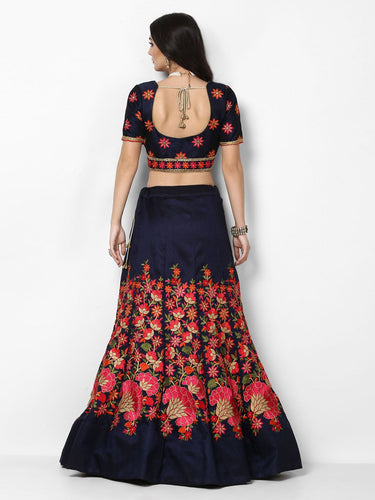 Peach  Soft Net Semi Stitched Lehenga With  Unstitched Blouse Clothsvilla