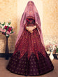 Load image into Gallery viewer, Brown Classy  Semi Stitched Lehenga With  Unstitched Blouse Clothsvilla