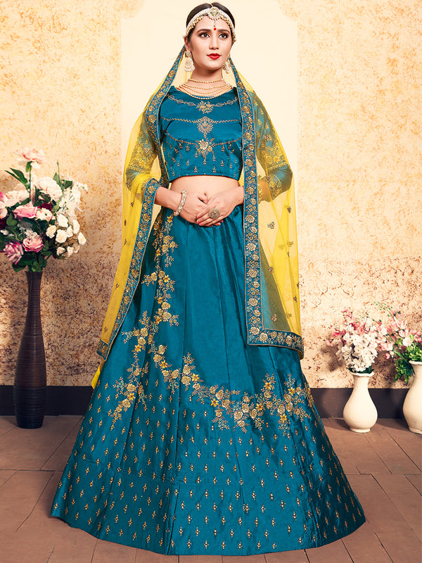 Designer Soft Net Semi Stitched Lehenga Choli Clothsvilla
