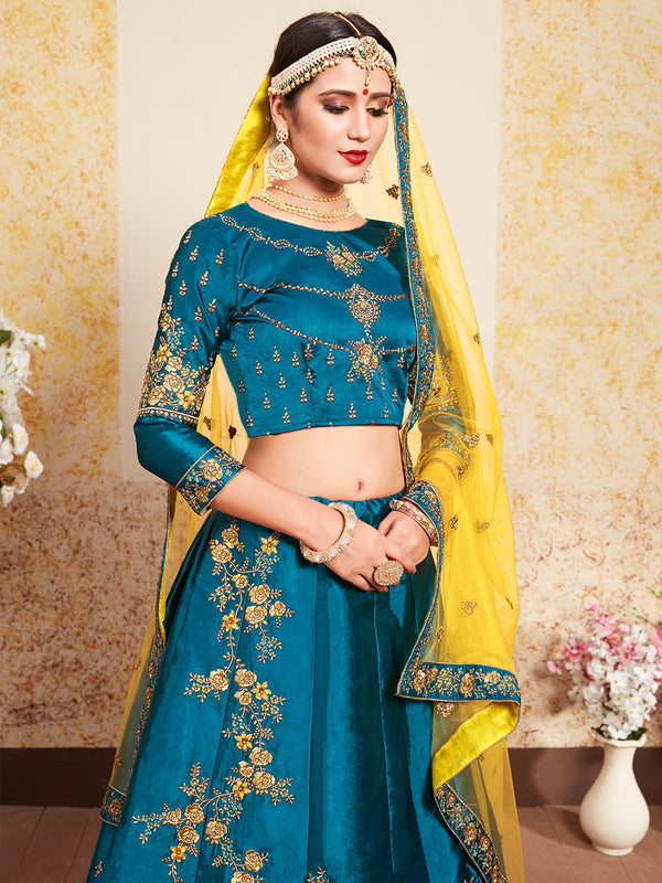Designer Soft Net Semi Stitched Lehenga Choli Clothsvilla