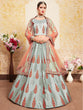 Load image into Gallery viewer, Grey Designer Semi Stitched Lehenga With  Unstitched Blouse Clothsvilla