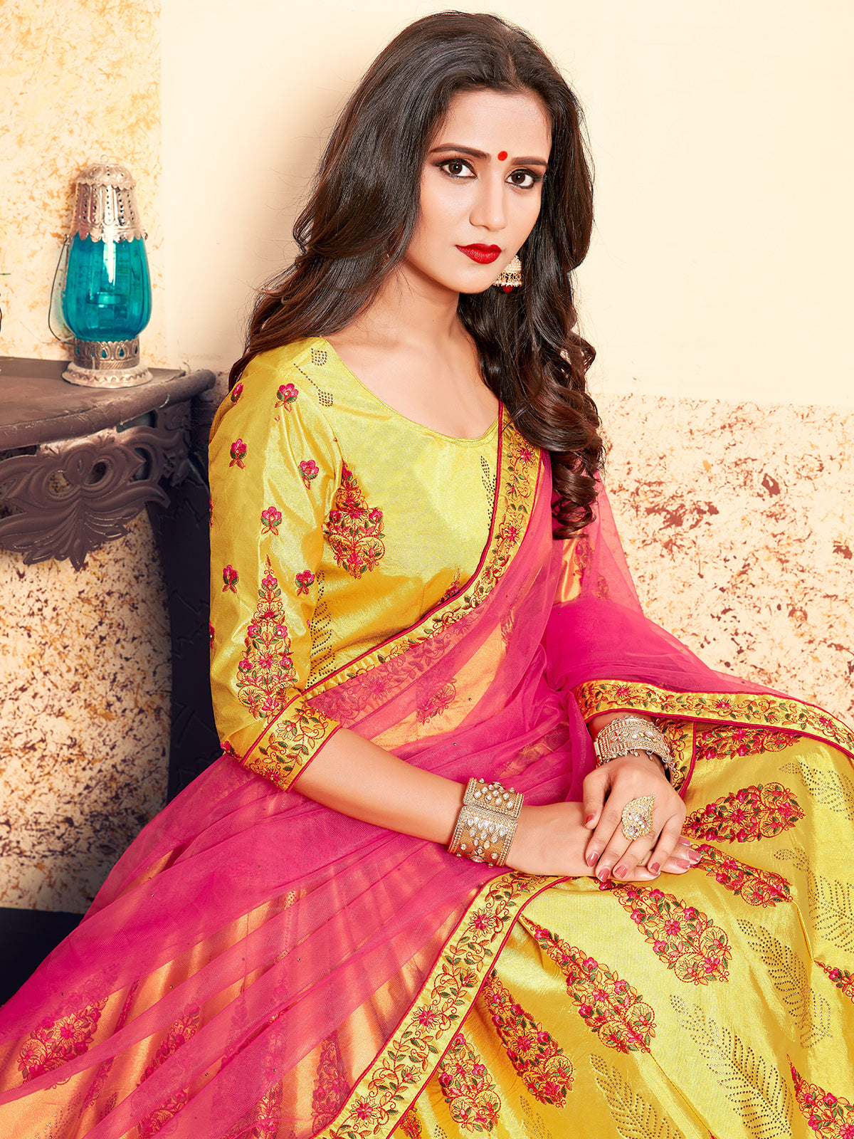 Designer Soft Net Semi Stitched Lehenga Choli Clothsvilla